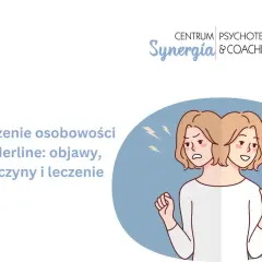 Ilustracja przedstawia osobę z dwoma twarzami, symbolizującą zmienne nastroje w zaburzeniu osobowości borderline.