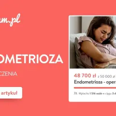 Kobieta cierpiąca na endometriozę. Zbiórka na leczenie: test na endometriozę cena, operacja.