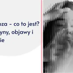 Psychoza – co to jest? Przyczyny, objawy i leczenie. Zniekształcony obraz twarzy symbolizuje trudności w postrzeganiu rzeczywistości.