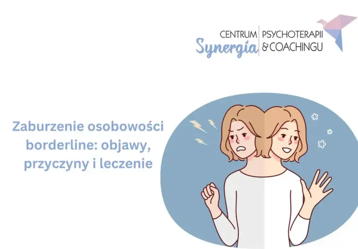 Ilustracja przedstawia osobę z dwoma twarzami, symbolizującą zmienne nastroje w zaburzeniu osobowości borderline.
