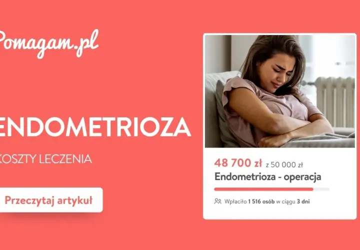 Kobieta cierpiąca na endometriozę. Zbiórka na leczenie: test na endometriozę cena, operacja.