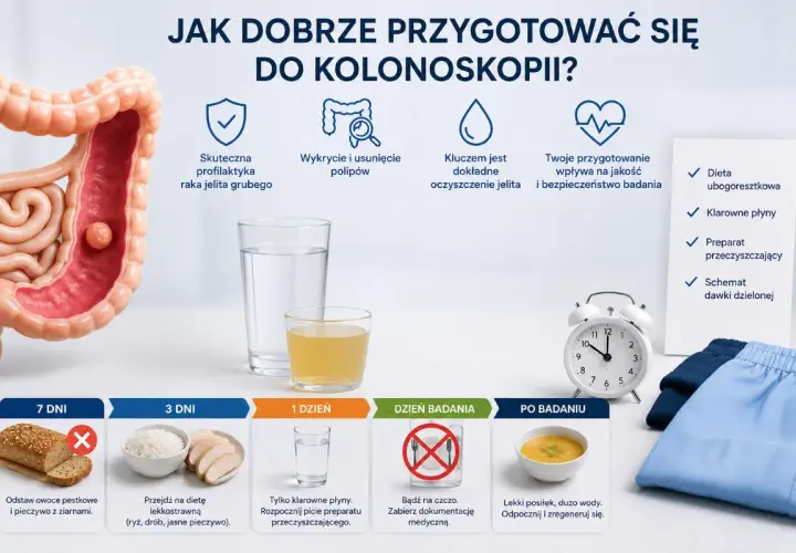 Przygotowanie do kolonoskopii: dieta, płyny, preparat. Pamiętaj o tym, by badanie było skuteczne i bezpieczne.